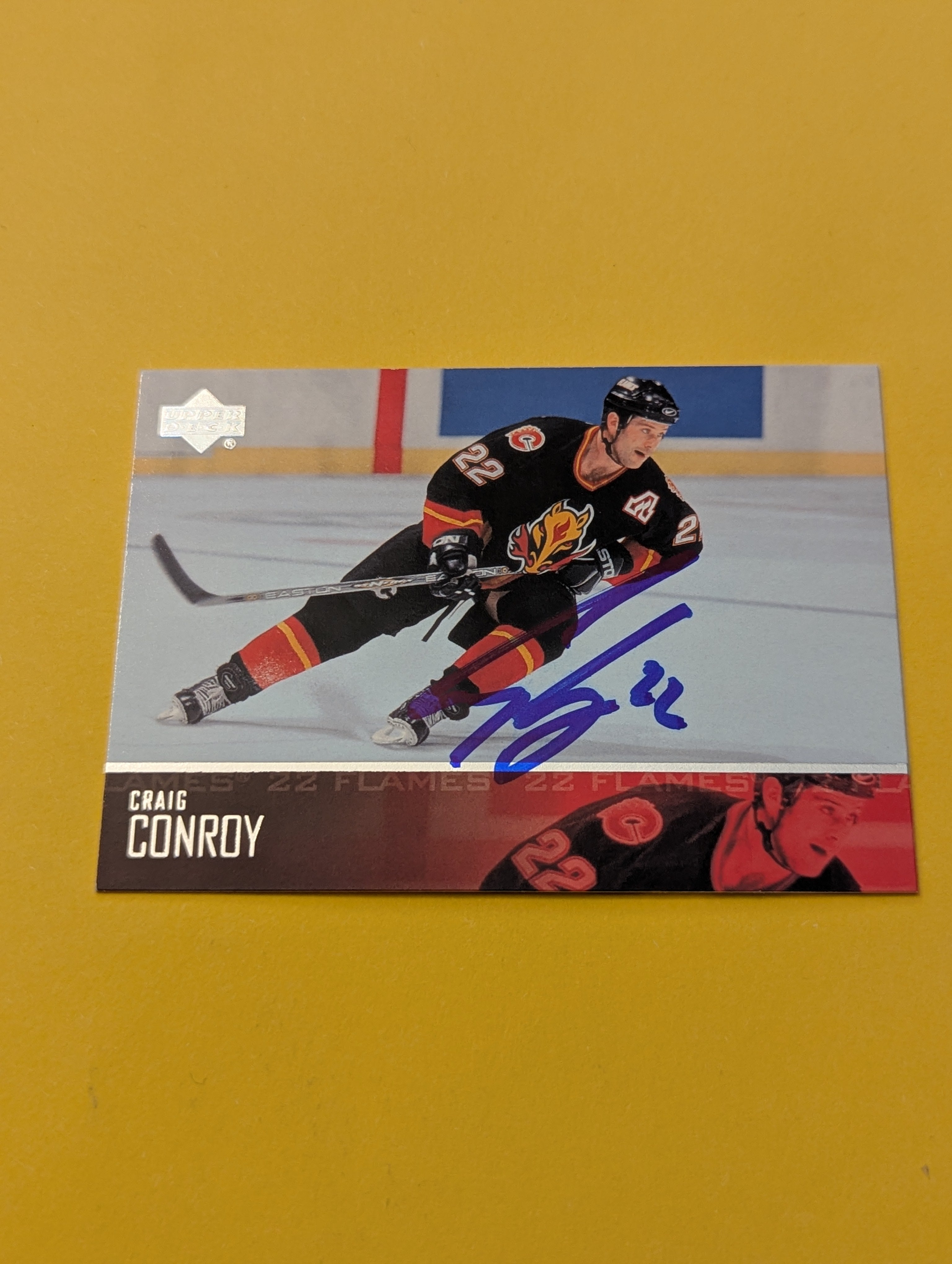Craig Conroy Signed Calgary Flames Card