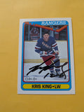 Kris King Signed New York Rangers Card B