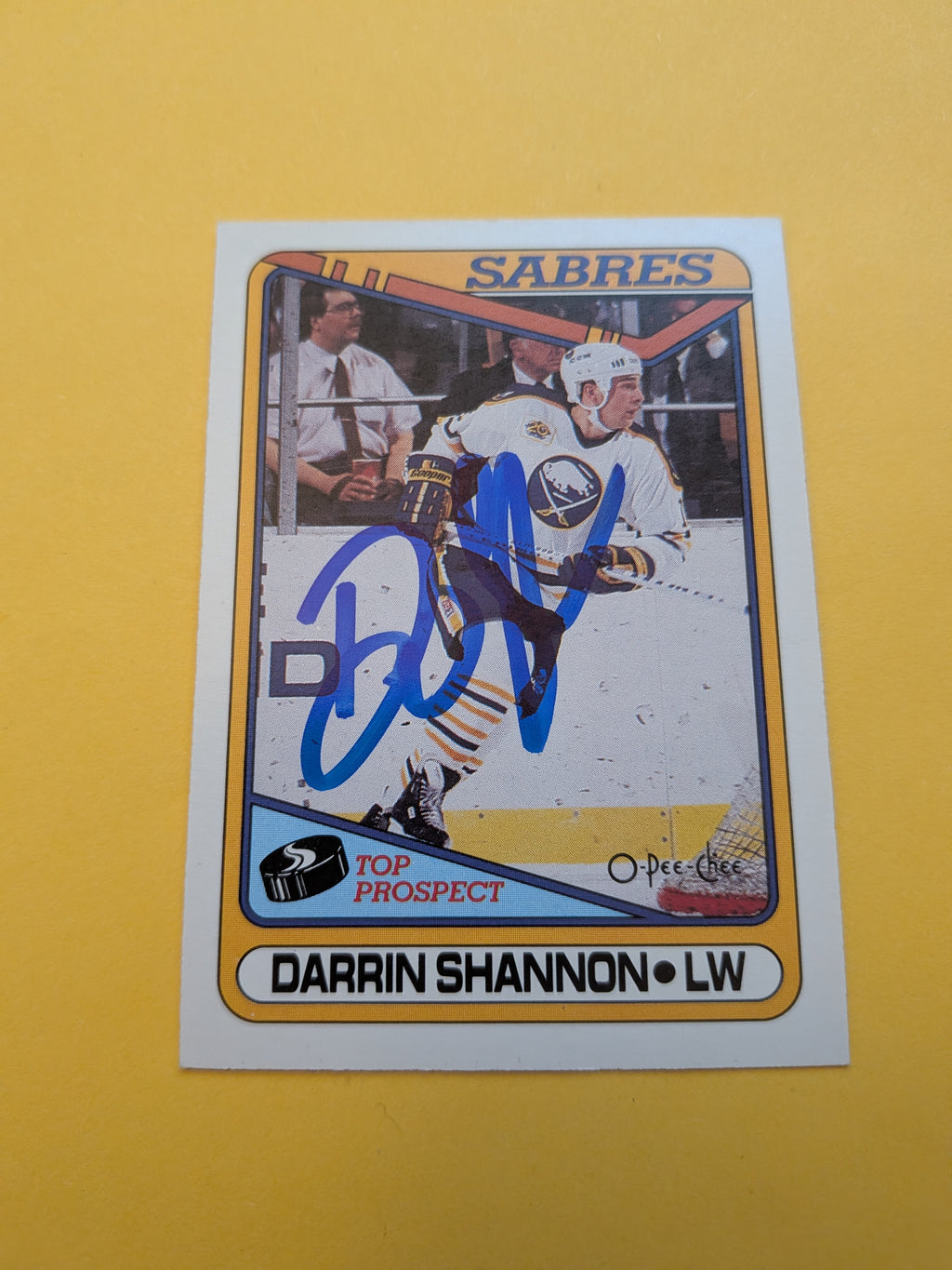 Darrin Shannon Signed Buffalo Sabres Rookie Card B