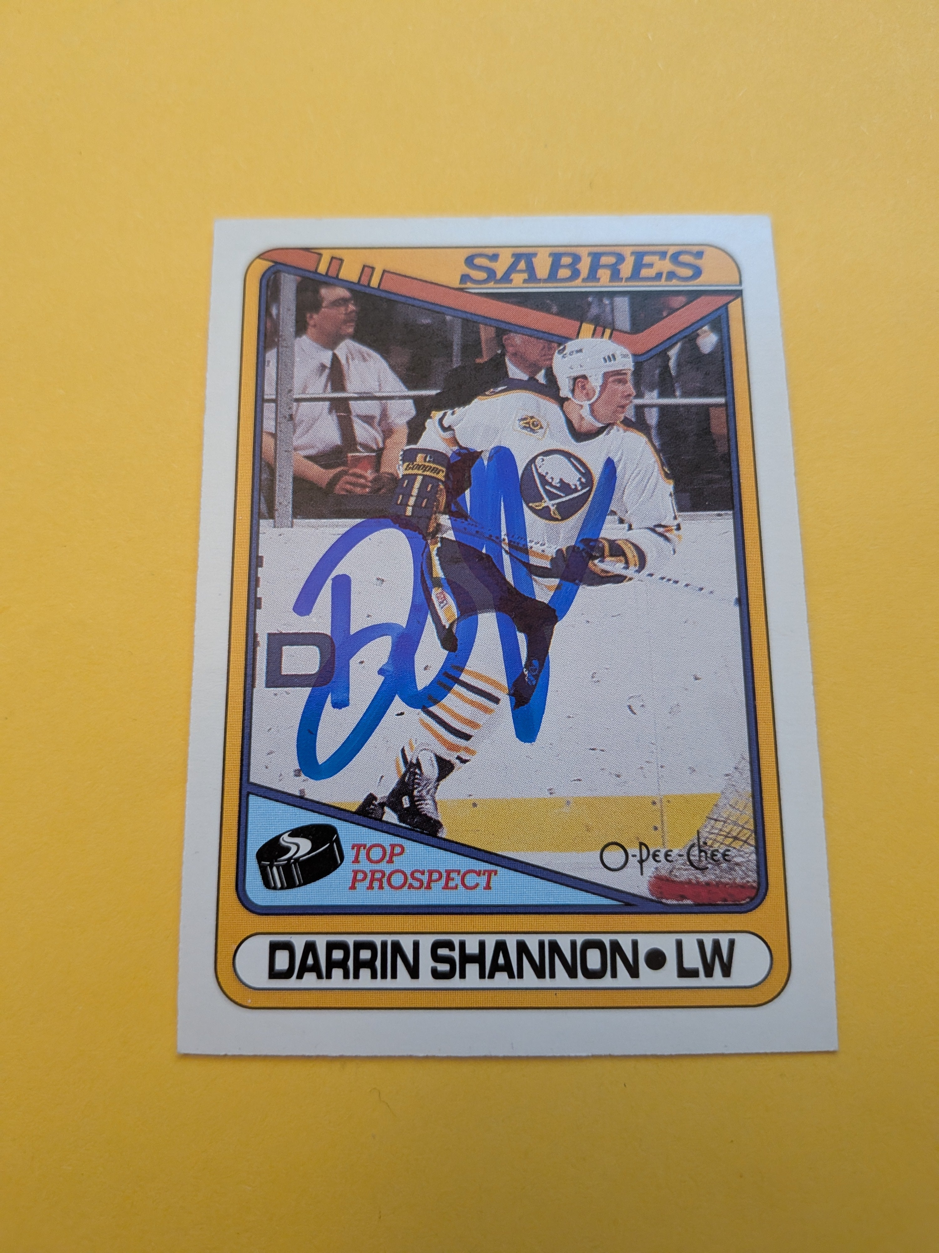 Darrin Shannon Signed Buffalo Sabres Rookie Card B