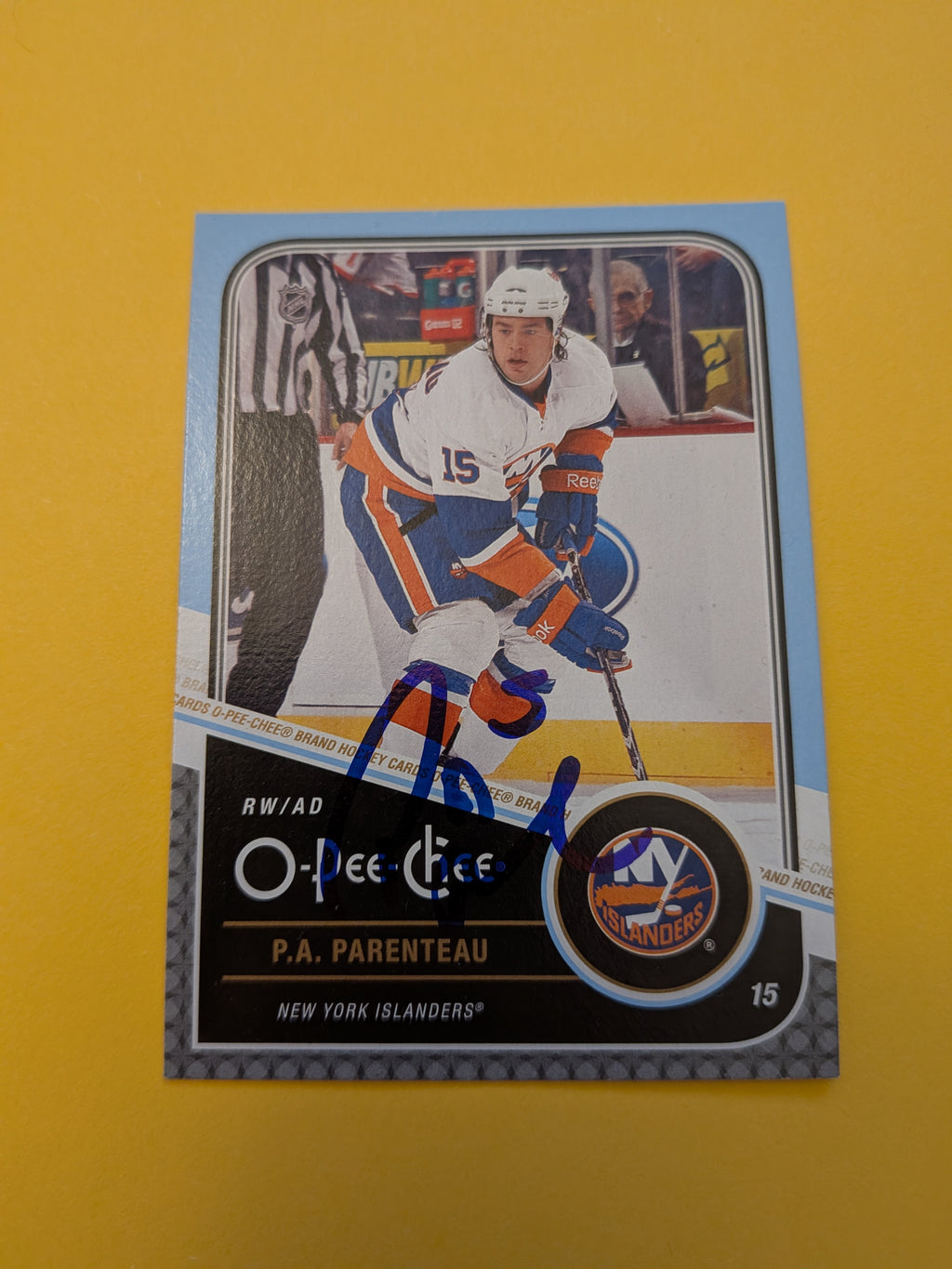 P.A Parenteau Signed New York Islanders Card A