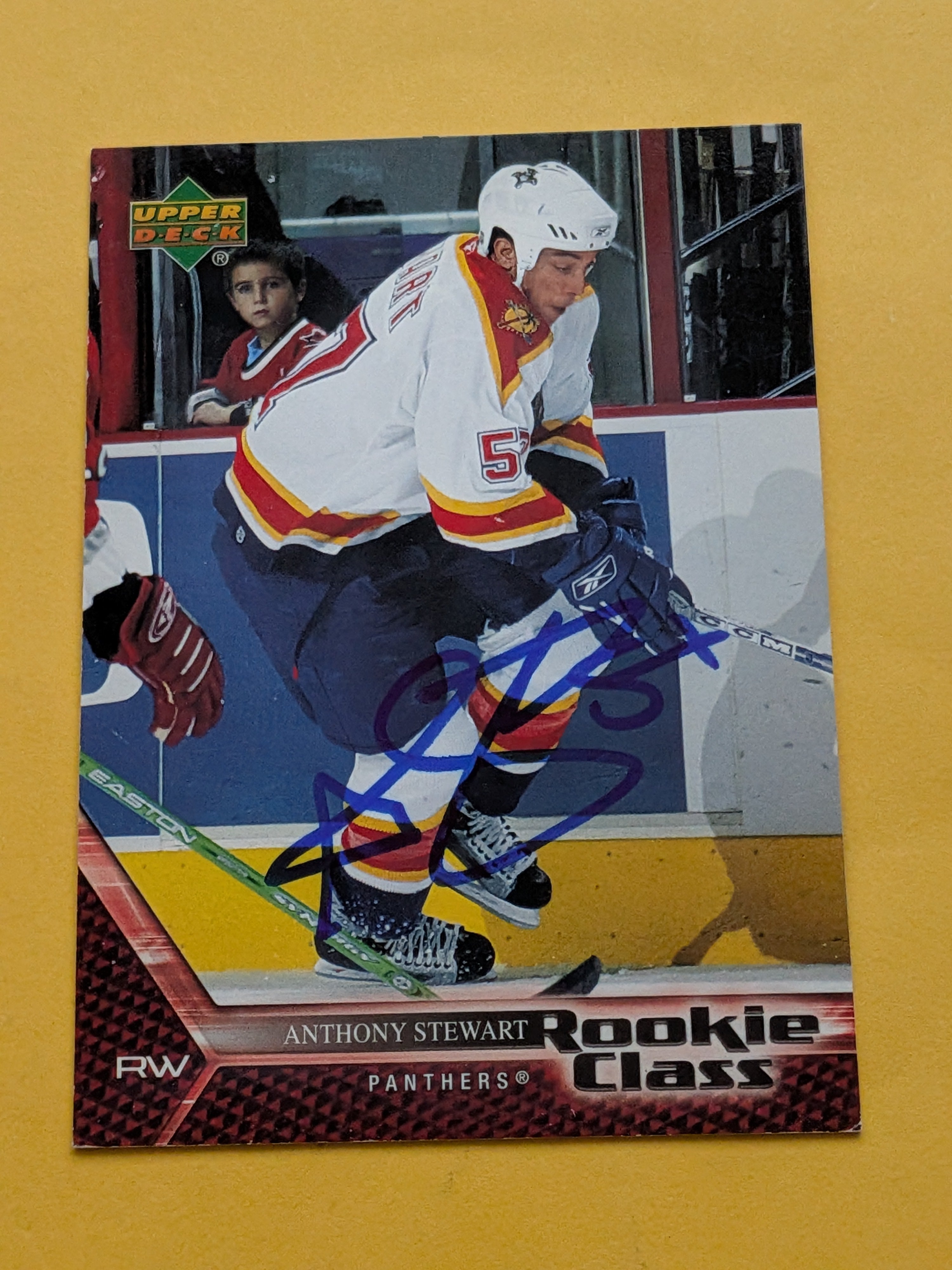 Anthony Stewart Signed Florida Panthers Card A