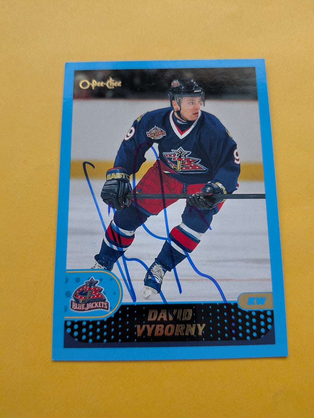 David Vyborny Signed Columbus Blue Jackets Card A
