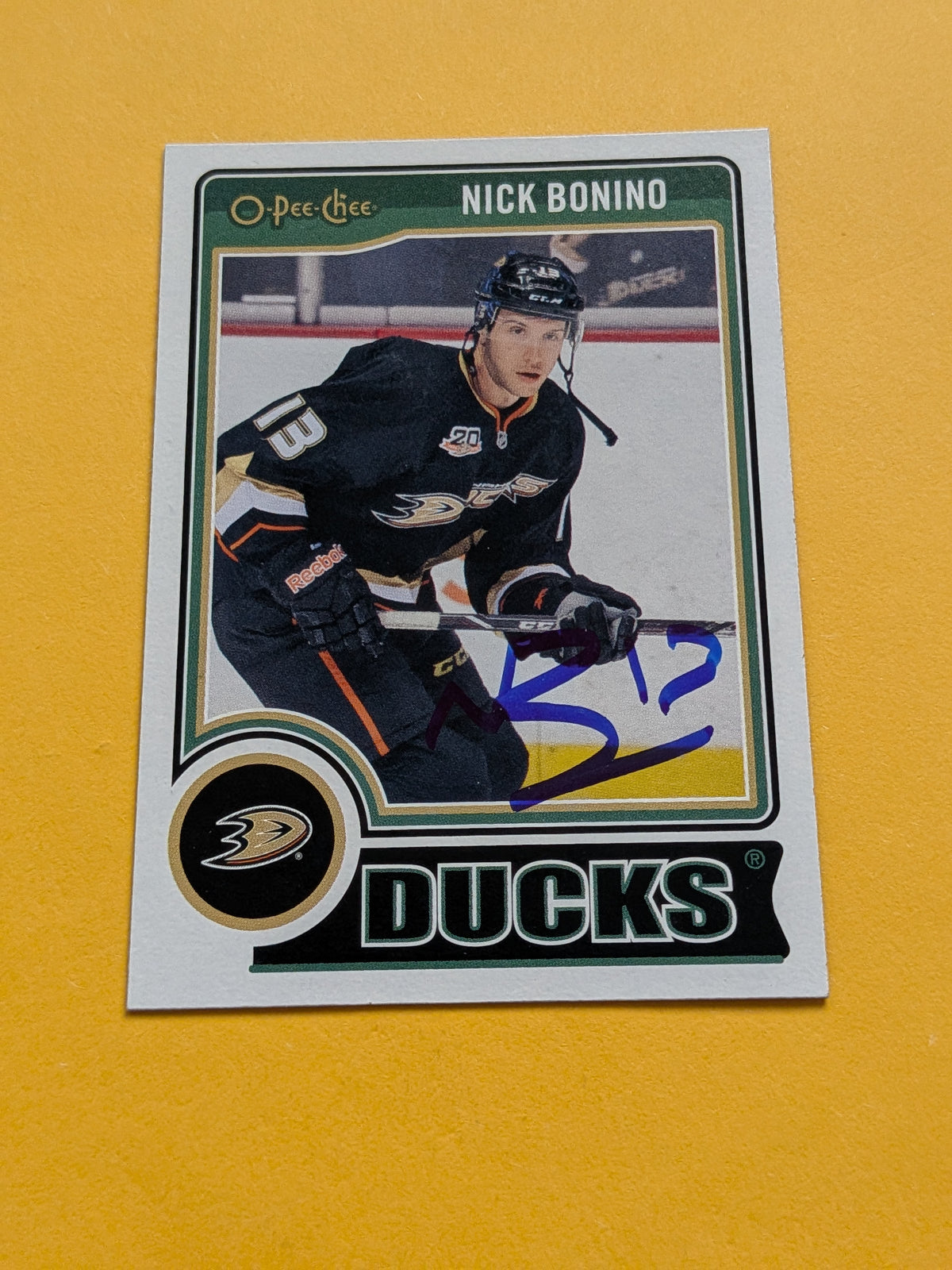 Nick Bonino Signed Anaheim Ducks Card C
