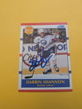 Darrin Shannon Signed Buffalo Sabres Rookie Card D
