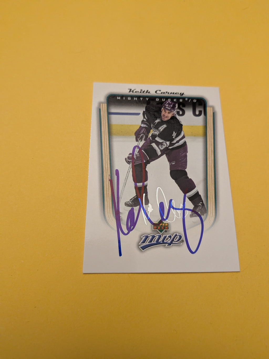 Keith Carney Signed Anaheim Ducks Card A