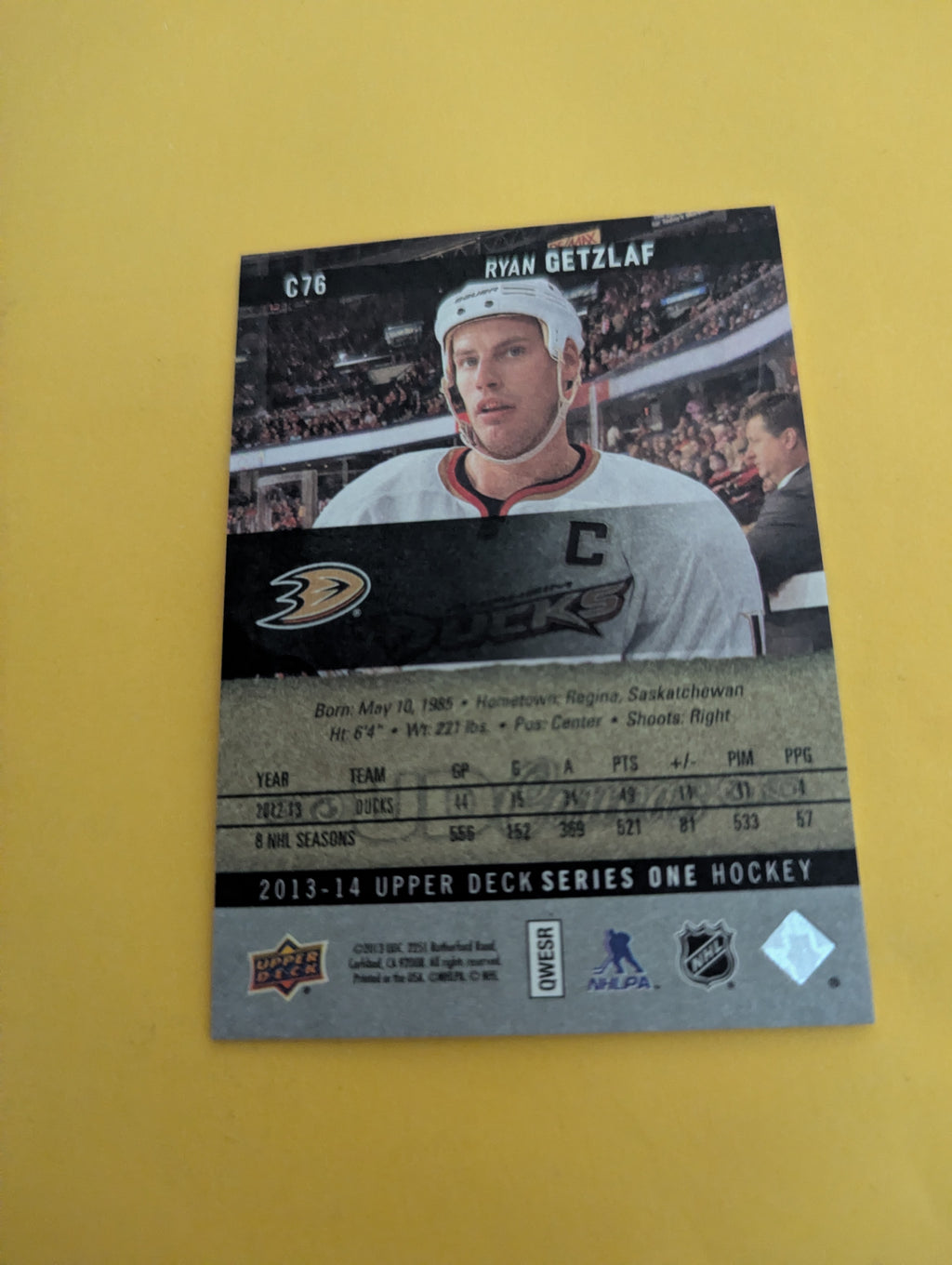 Ryan Getzlaf 13-14 Upper Deck UD Canvas Card