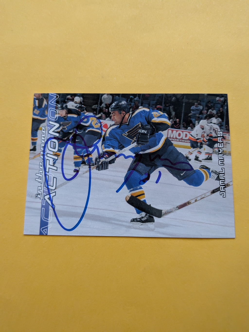 Jamal Mayers Signed St. Louis Blues Card A