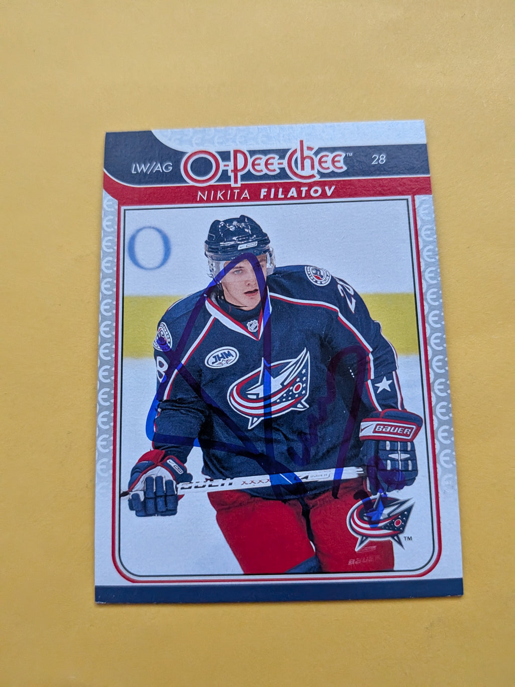 Nikita Filatov Signed Columbus Blue Jackets Card A