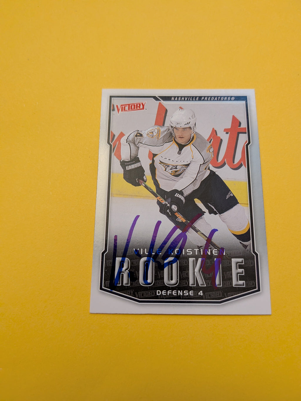 Ville Koistinen Signed Nashville Predators Card B