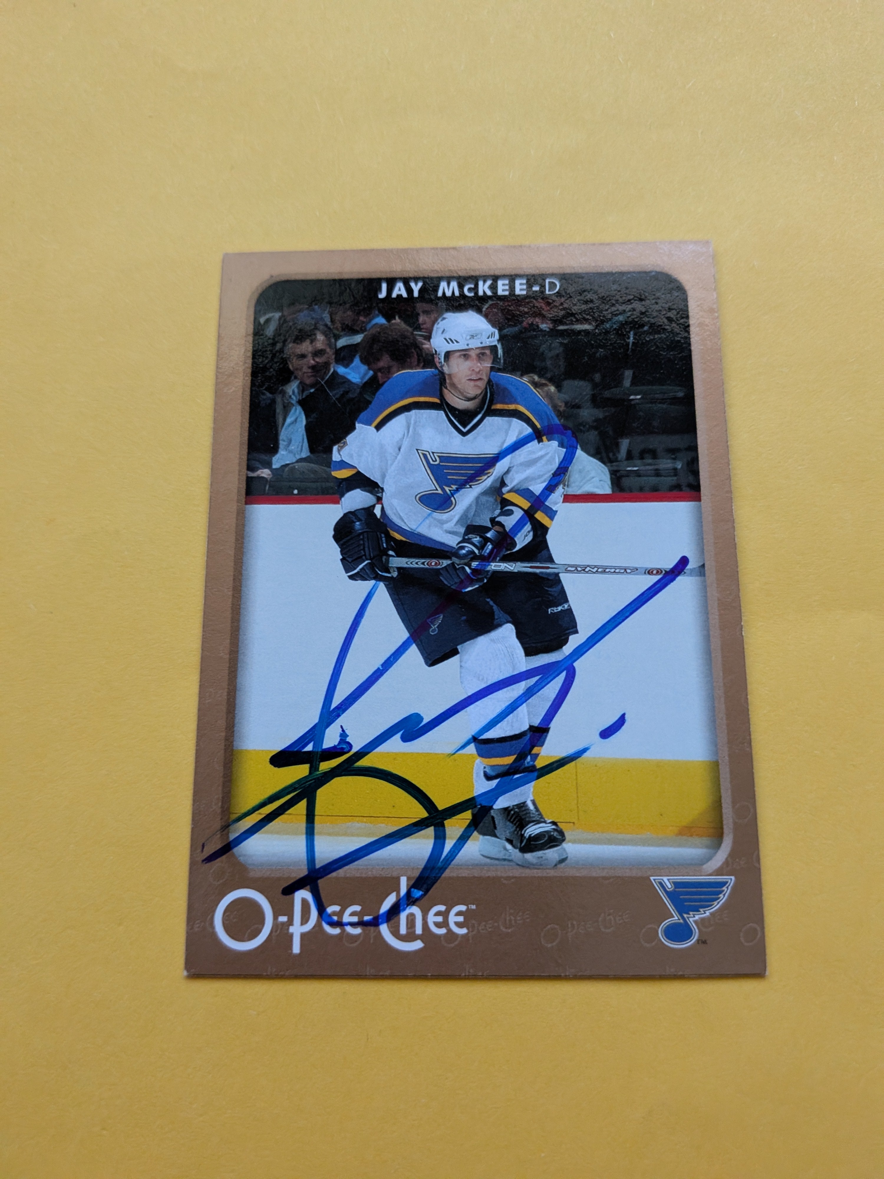 Jay McKee Signed St. Louis Blues Card A