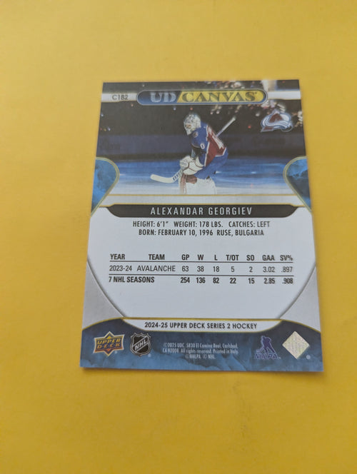 Alexander Georgiev 24-25 Upper Deck UD Canvas Card