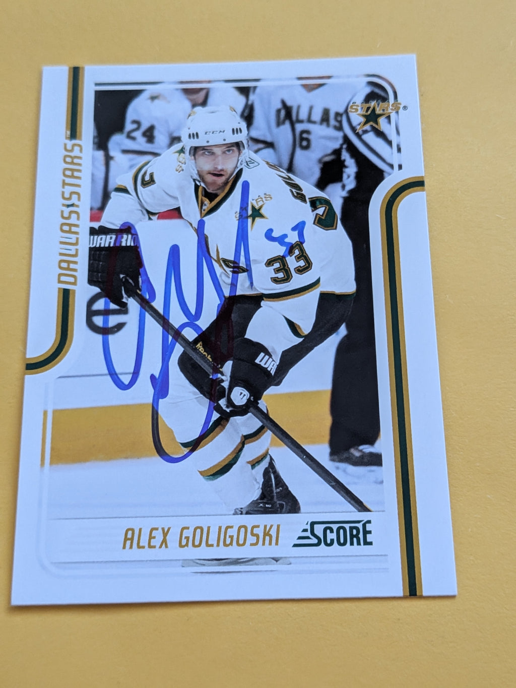 Alex Goligoski Signed Dallas Stars Card A