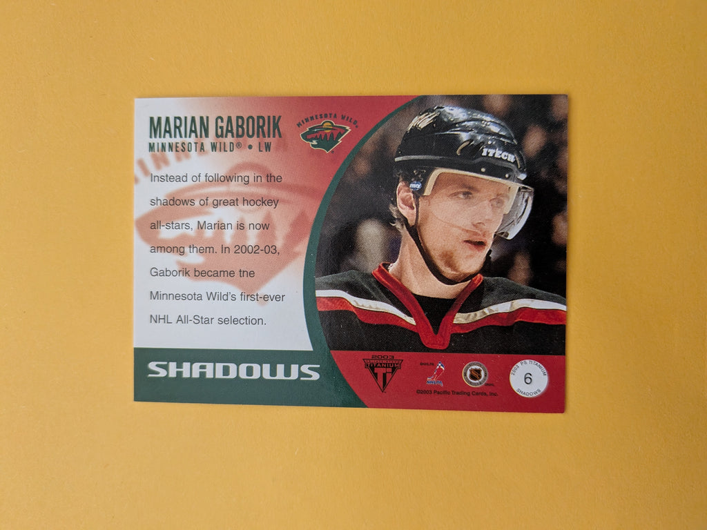 Marian Gaborik 03-04 Titanium Shadows Card