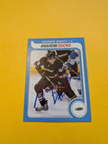 Andrew Ebbett Signed Anaheim Ducks Rookie Card B