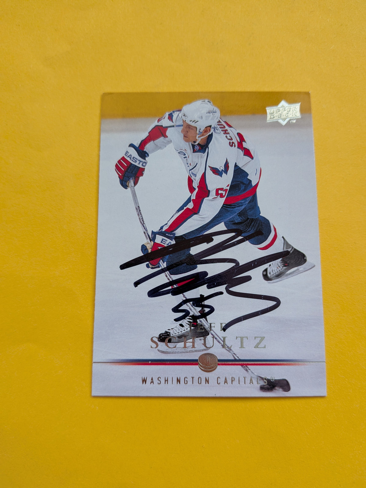 Jeff Schultz Signed Washington Capitals Card B