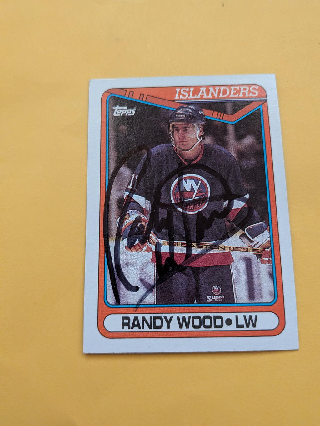 Randy Wood Signed New York Islanders Card D