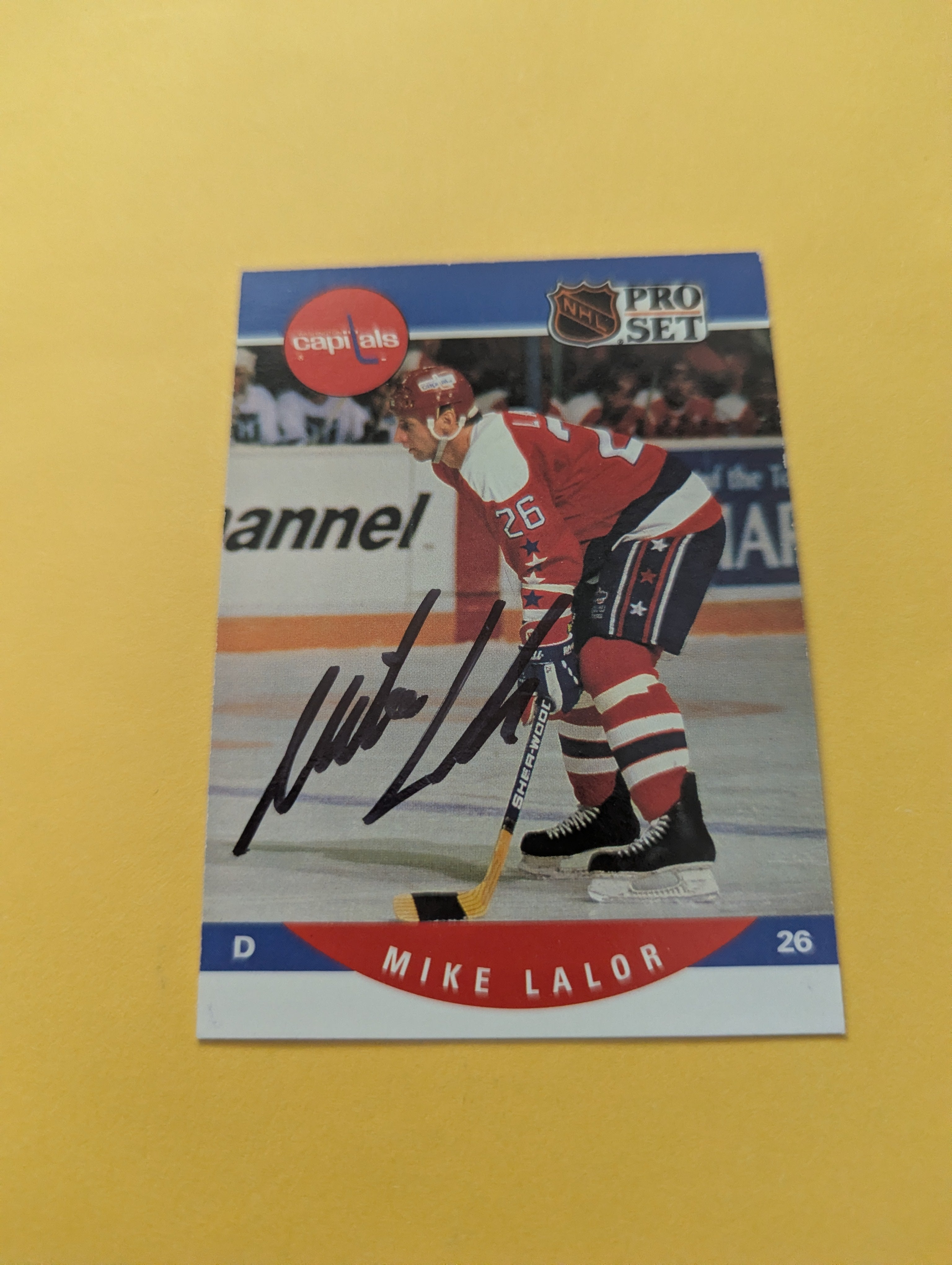 Mike Lalor Signed Washington Capitals Card