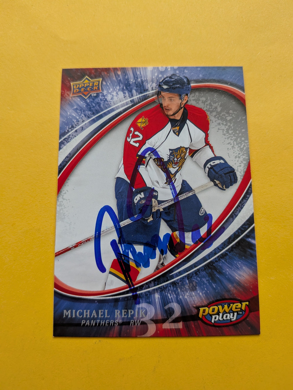 Michal Repik Signed Florida Panthers Rookie Card A