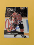 Steve Larmer Signed Chicago Blackhawks Card