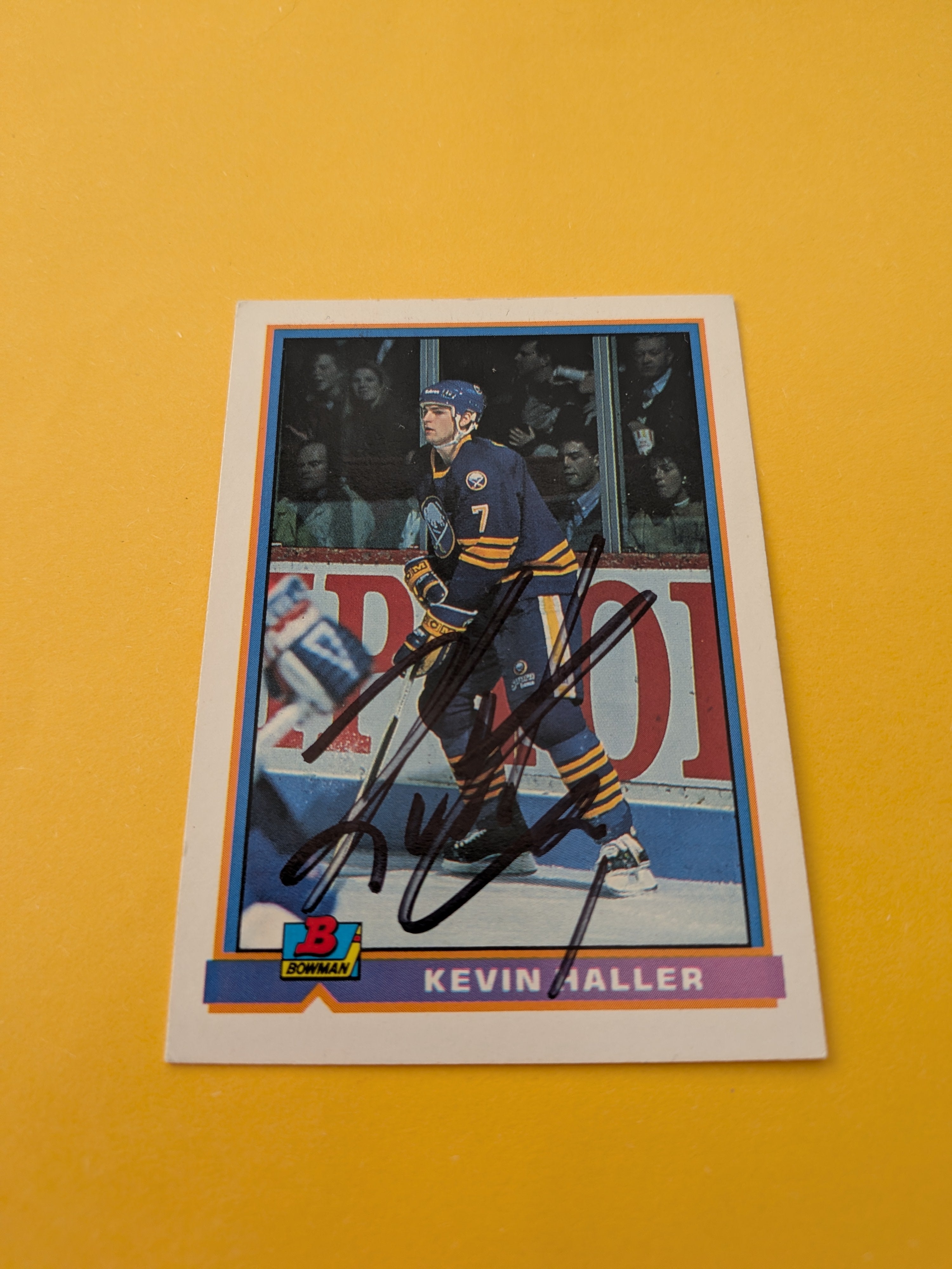 Kevin Haller Signed Buffalo Sabres Card