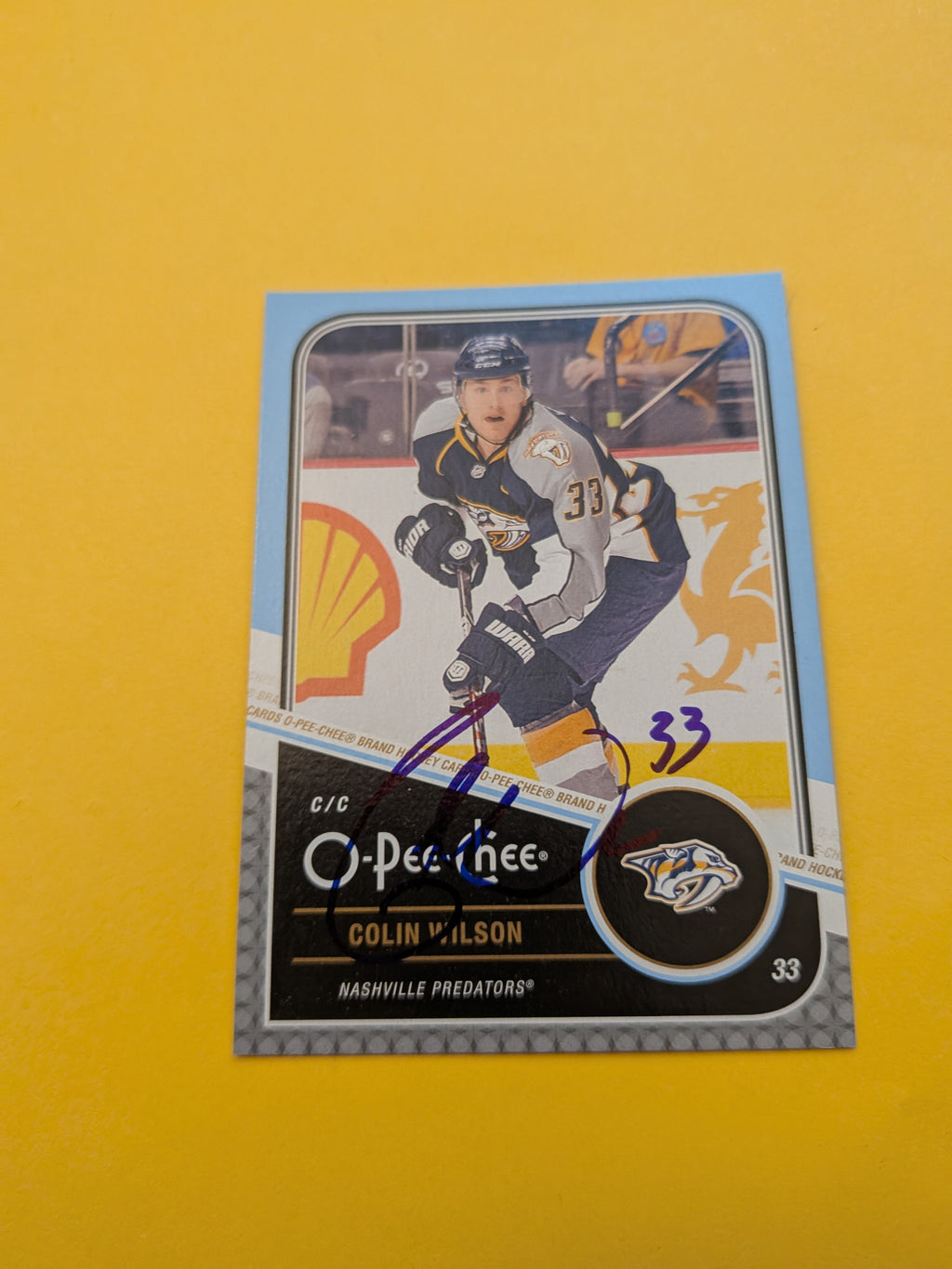 Colin Wilson Signed Nashville Predators Card H