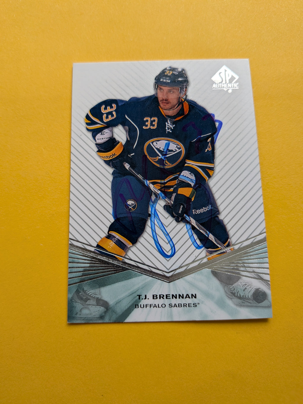 T.J. Brennan Signed Buffalo Sabres Card A