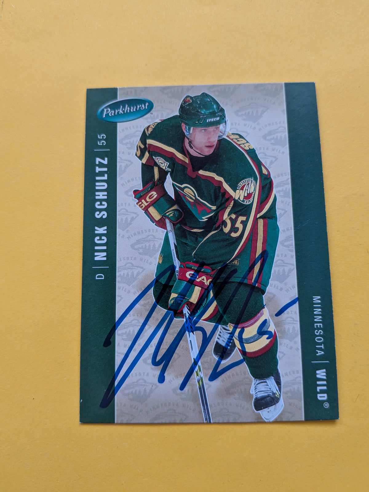 Nick Schultz Signed Minnesota Wild Card K