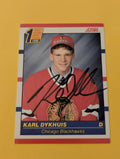 Karl Dykhuis Signed Chicago Blackhawks Rookie Card