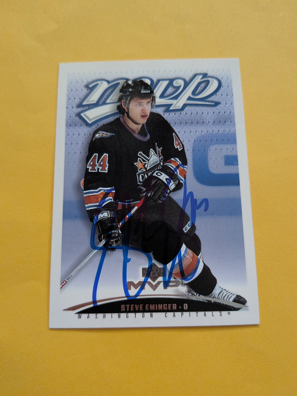 Steve Eminger Signed Washington Capitals Card A