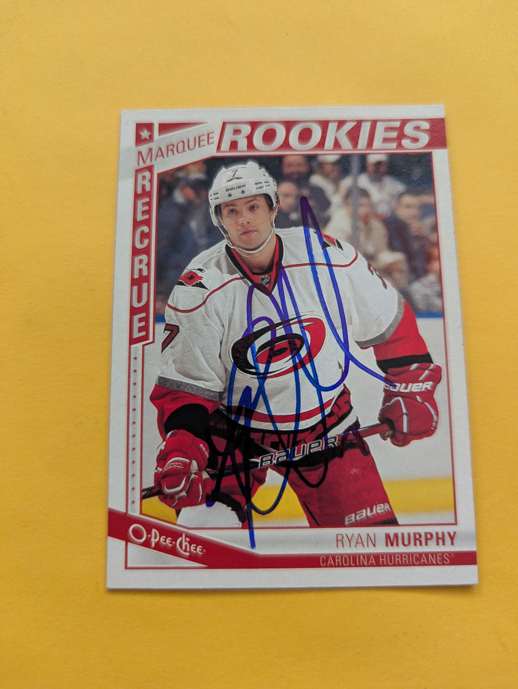 Ryan Murphy Signed Carolina Hurricanes Rookie Card B