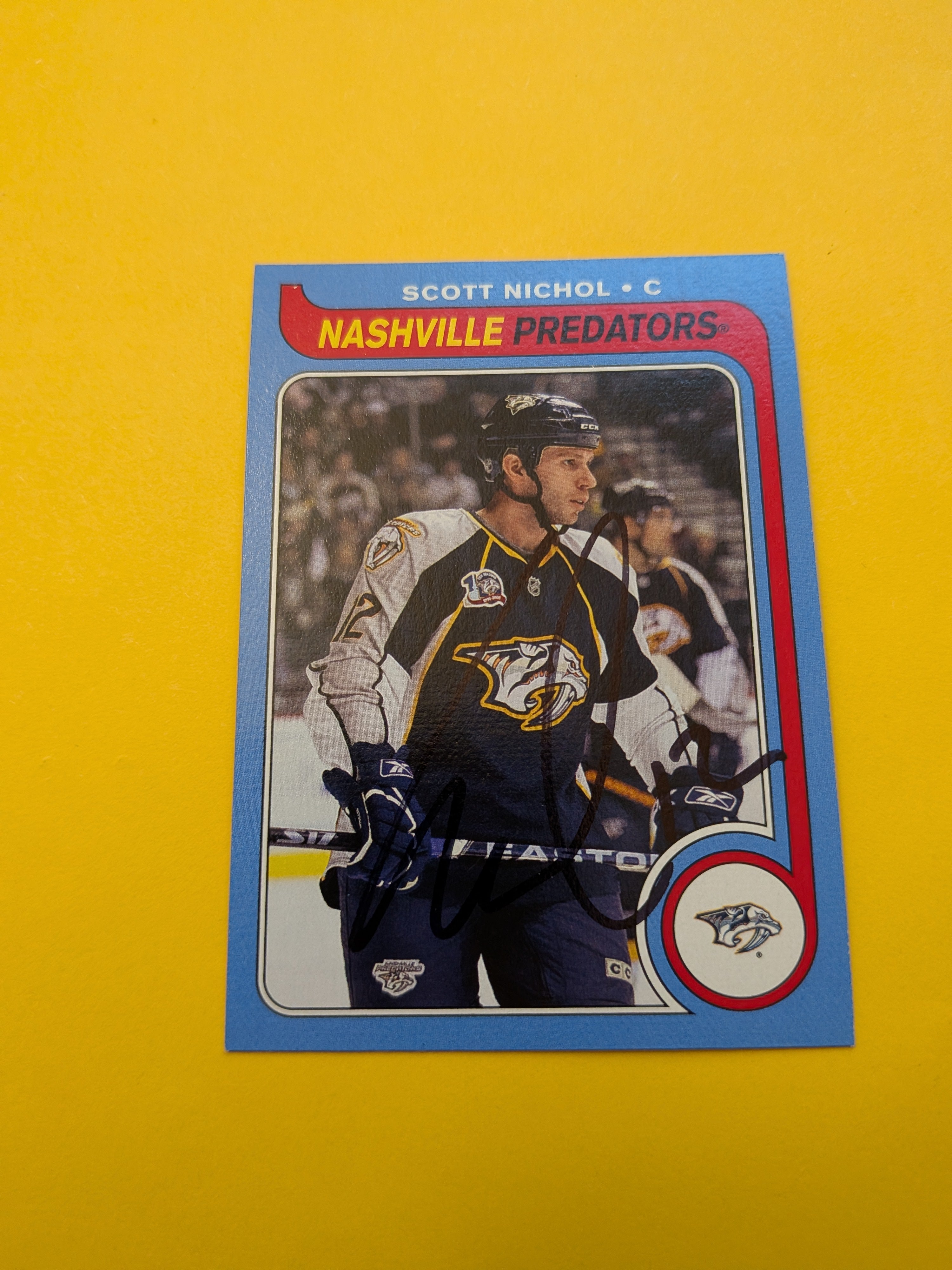 Scott Nichol Signed Nashville Predators Card A