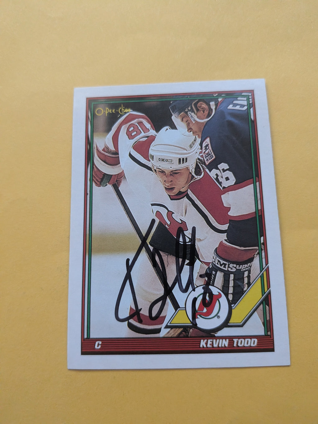 Kevin Todd Signed New Jersey Devils Card G