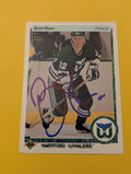 Brad Shaw Signed Hartford Whalers Card