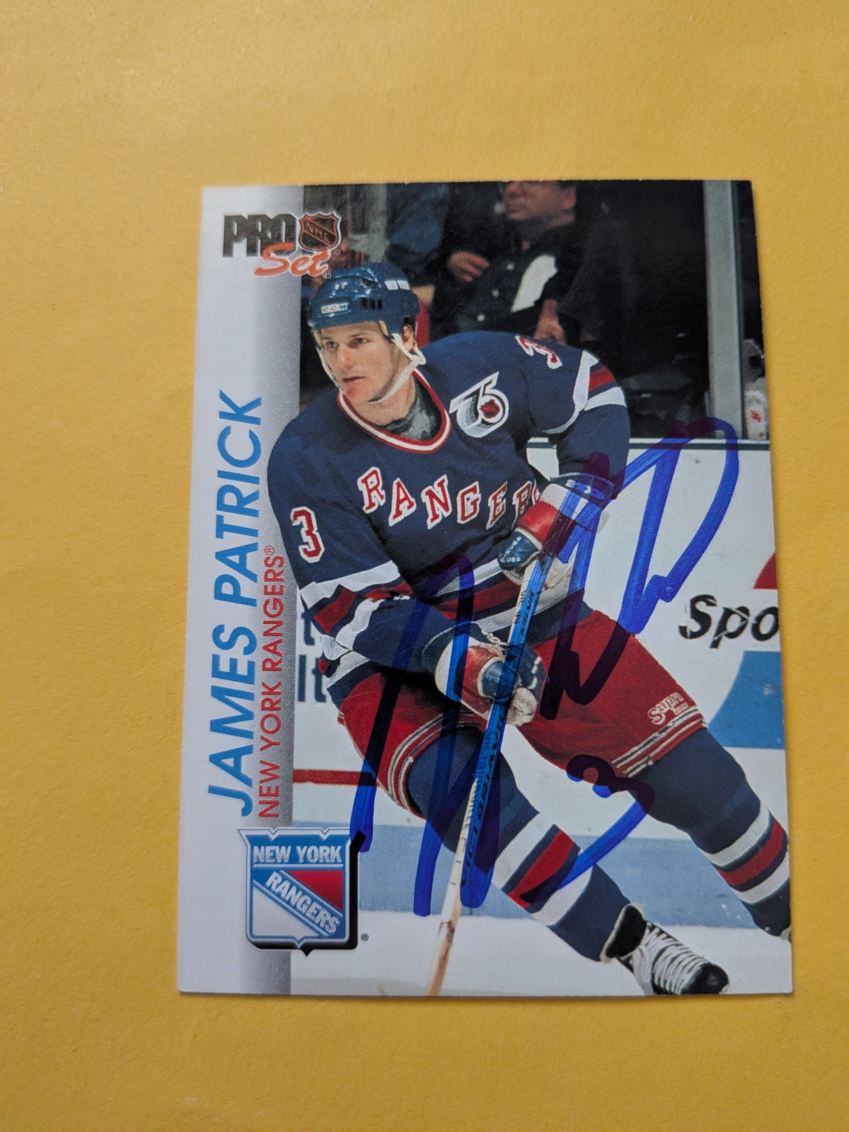 James Patrick Signed New York Rangers Card G