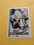 Dave Poulin Signed Boston Bruins Card G