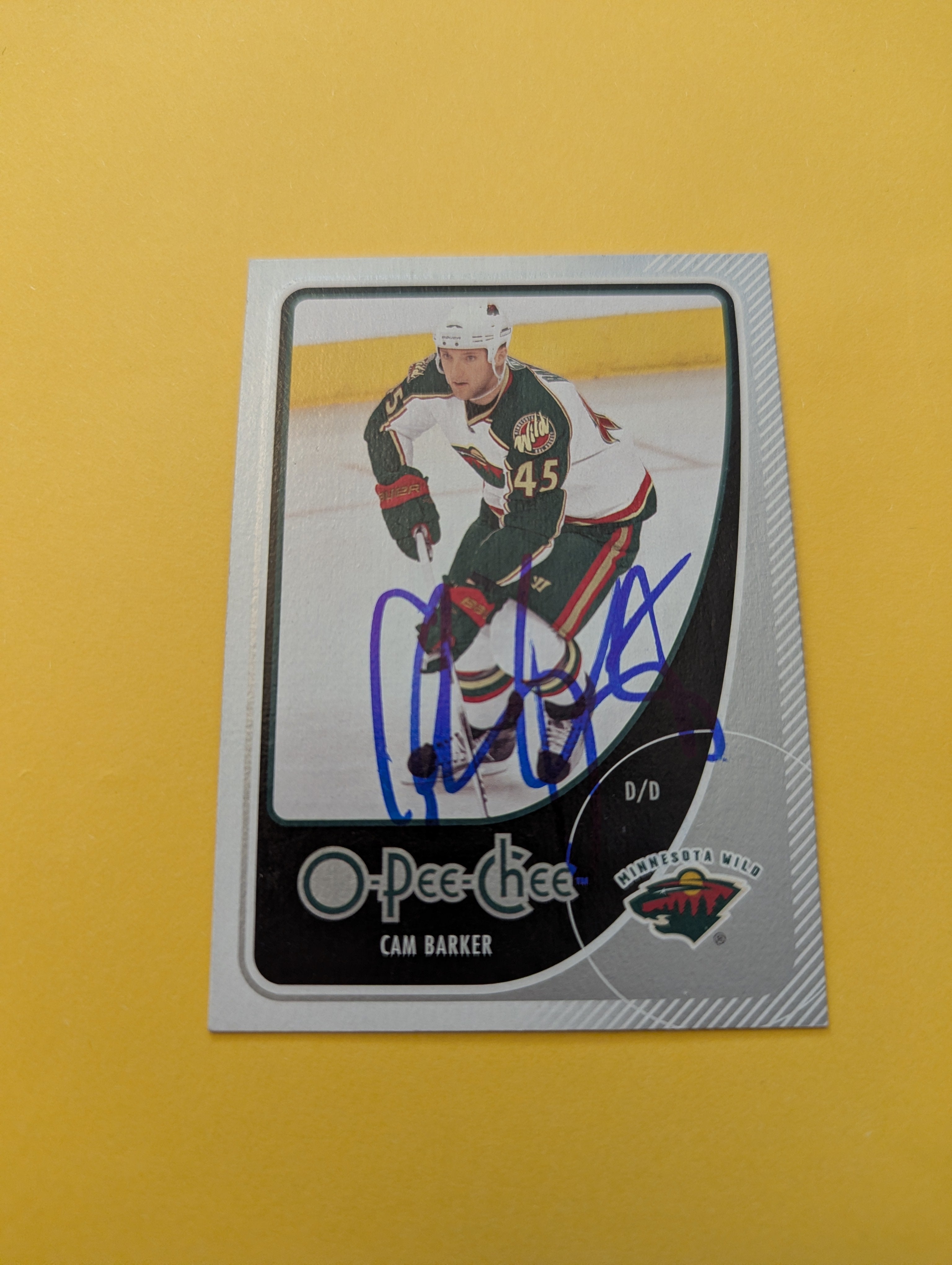 Cam Barker Signed Minnesota Wild Card