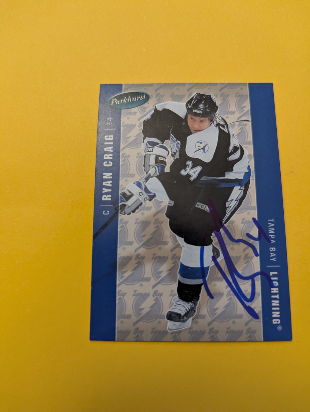 Ryan Craig Signed Tampa Bay Lightning Card
