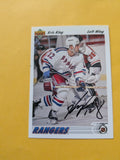 Kris King Signed New York Rangers Card H