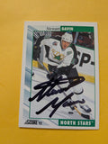 Stewart Gavin Signed Minnesota North Stars Card E