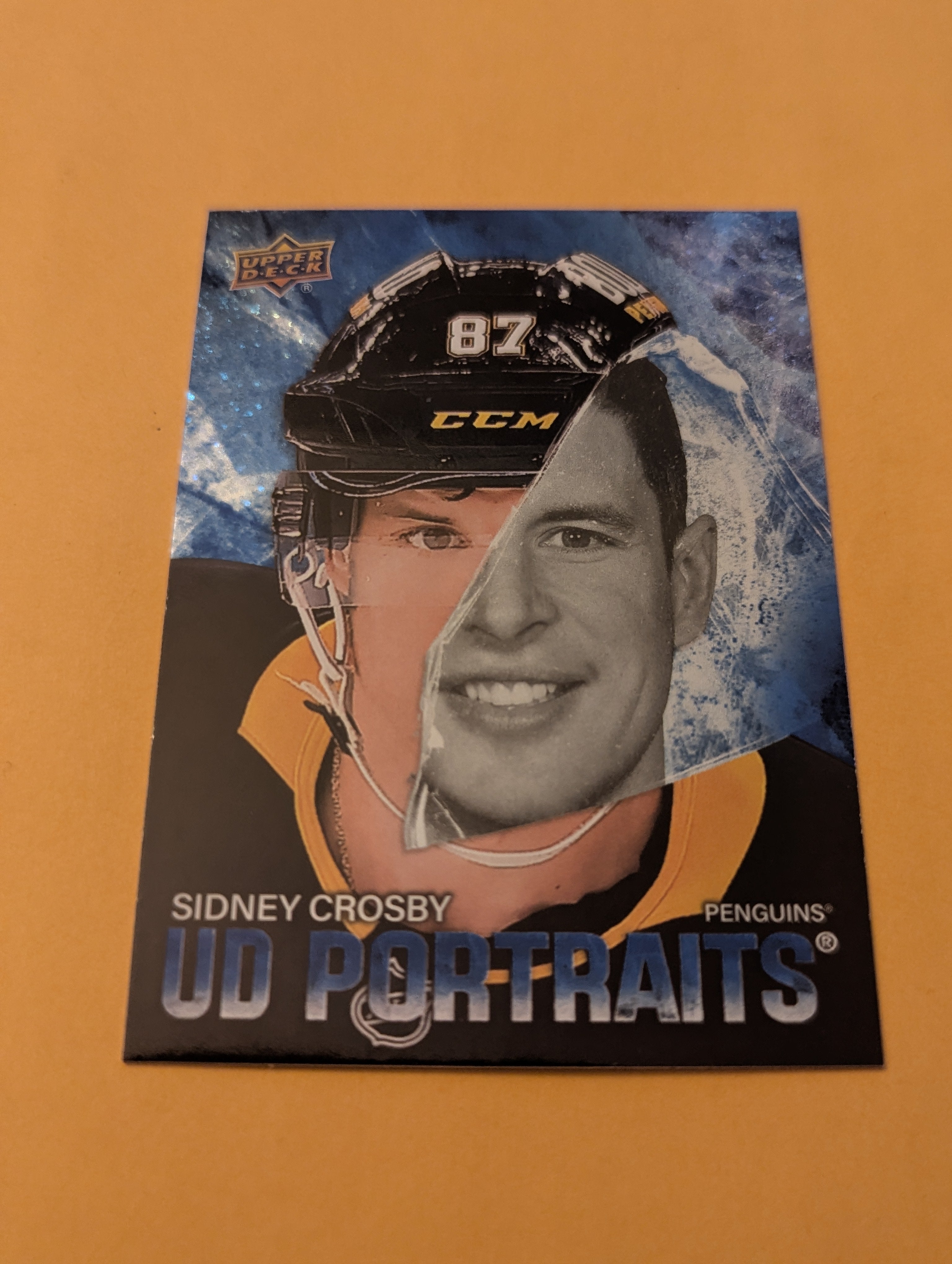 Sidney Crosby 25-26 Upper Deck UD Portraits Speckle Parallel Card