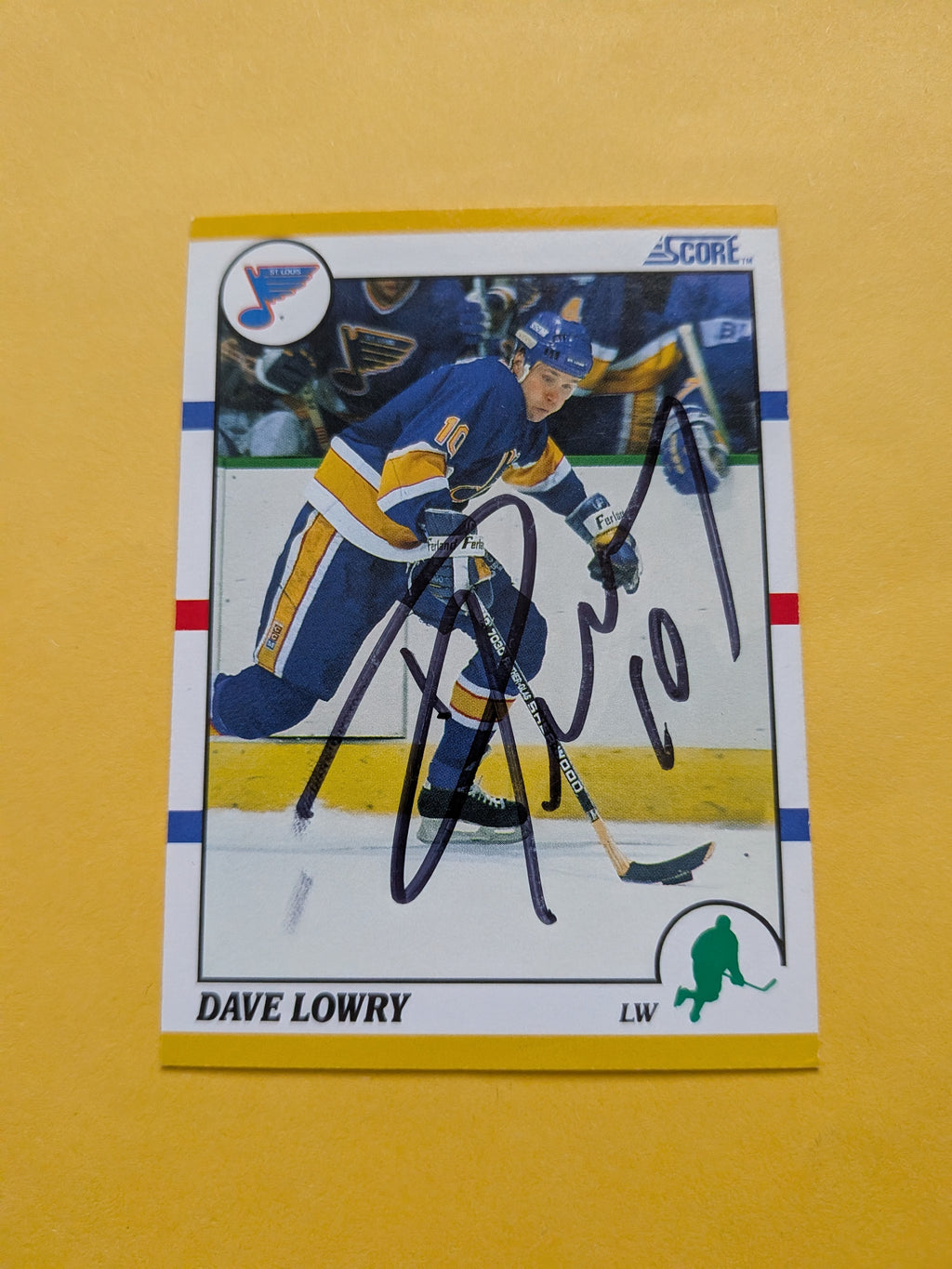 Dave Lowry Signed St. Louis Blues Card D