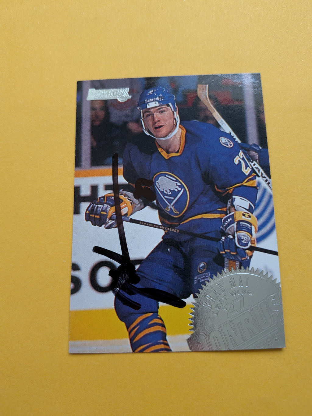Brad May Signed Buffalo Sabres Card F