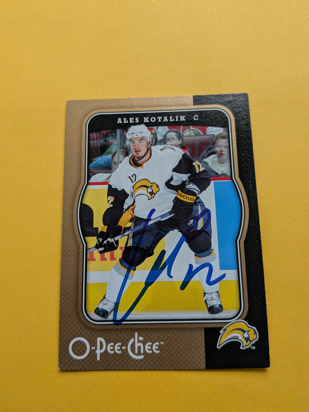 Ales Kotalik Signed Buffalo Sabres Card B