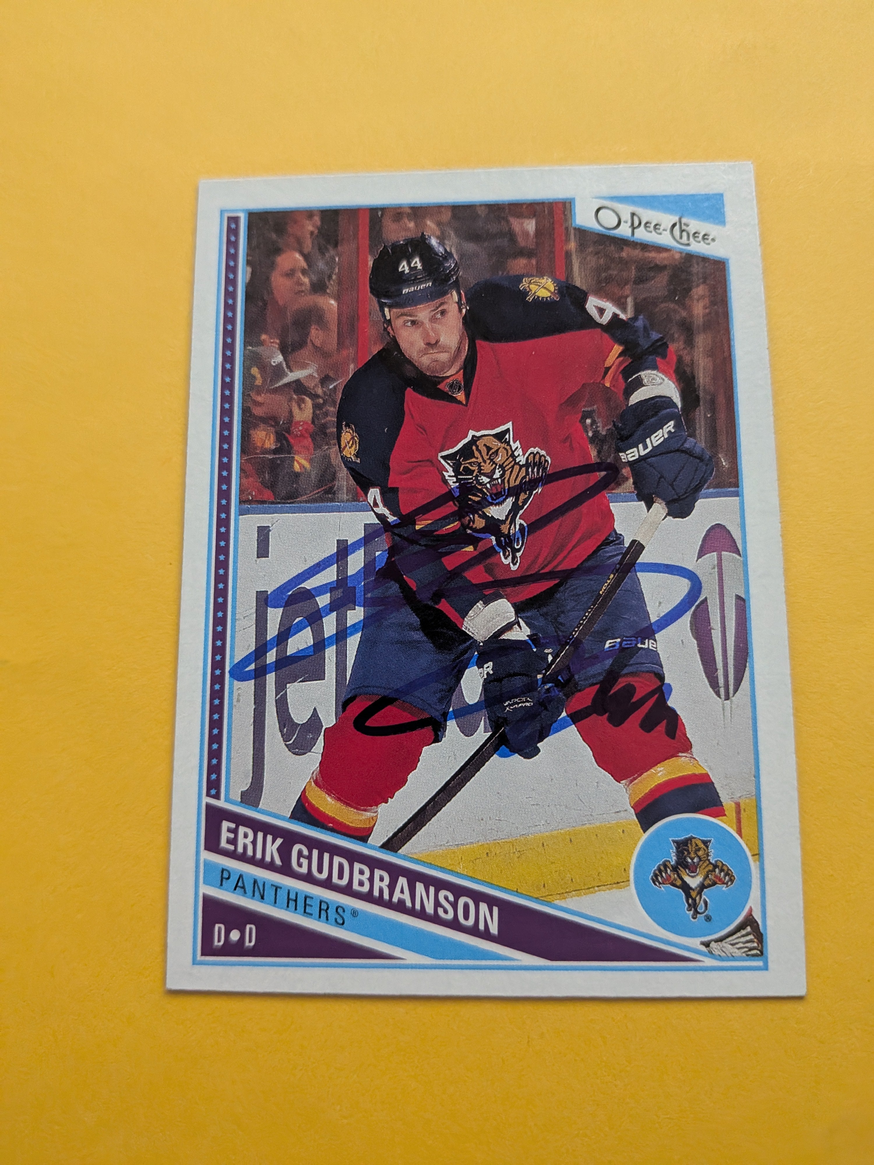 Erik Gudbranson Signed Florida Panthers Card A