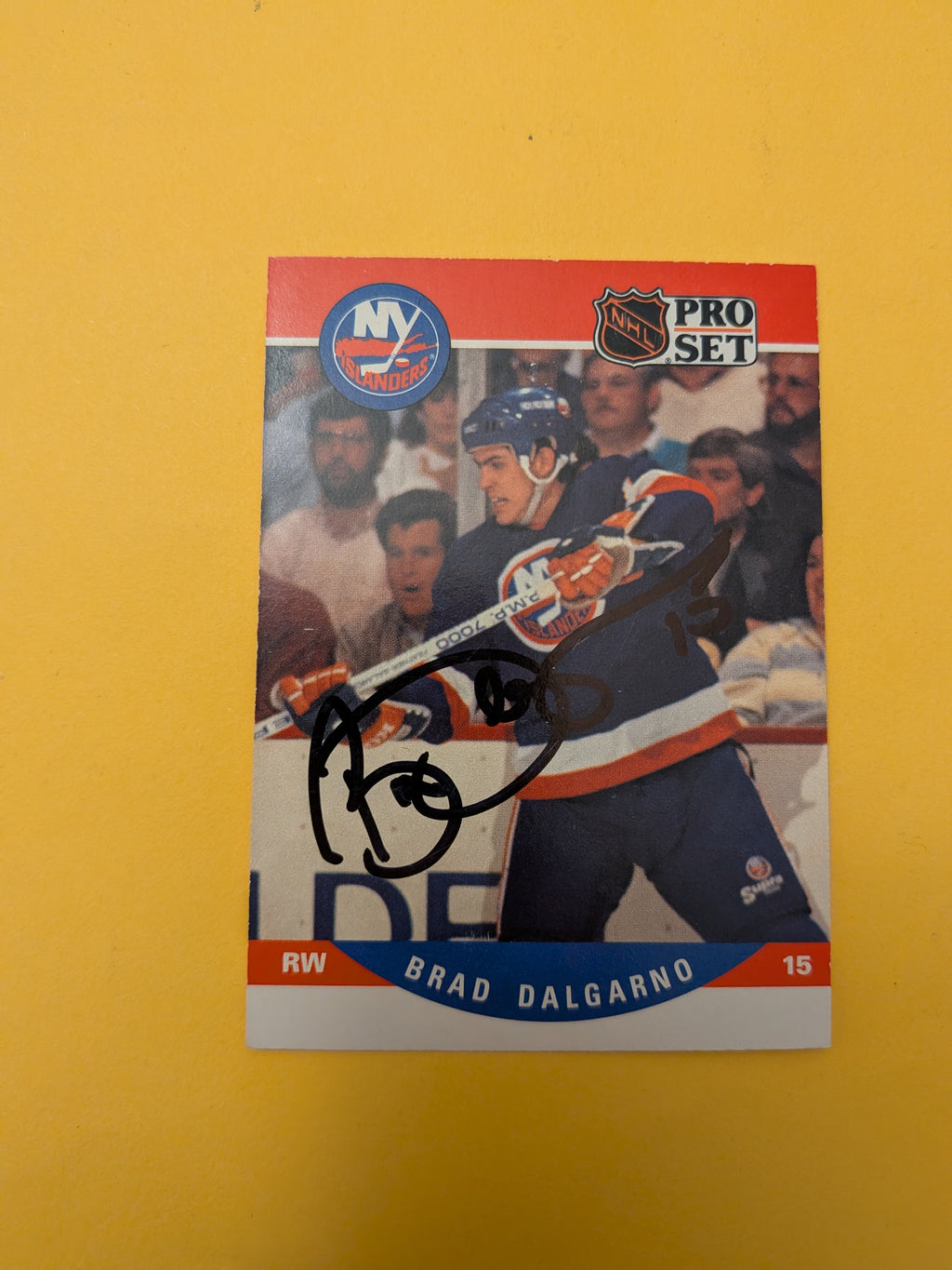 Brad Dalgarno Signed New York Islanders Card A