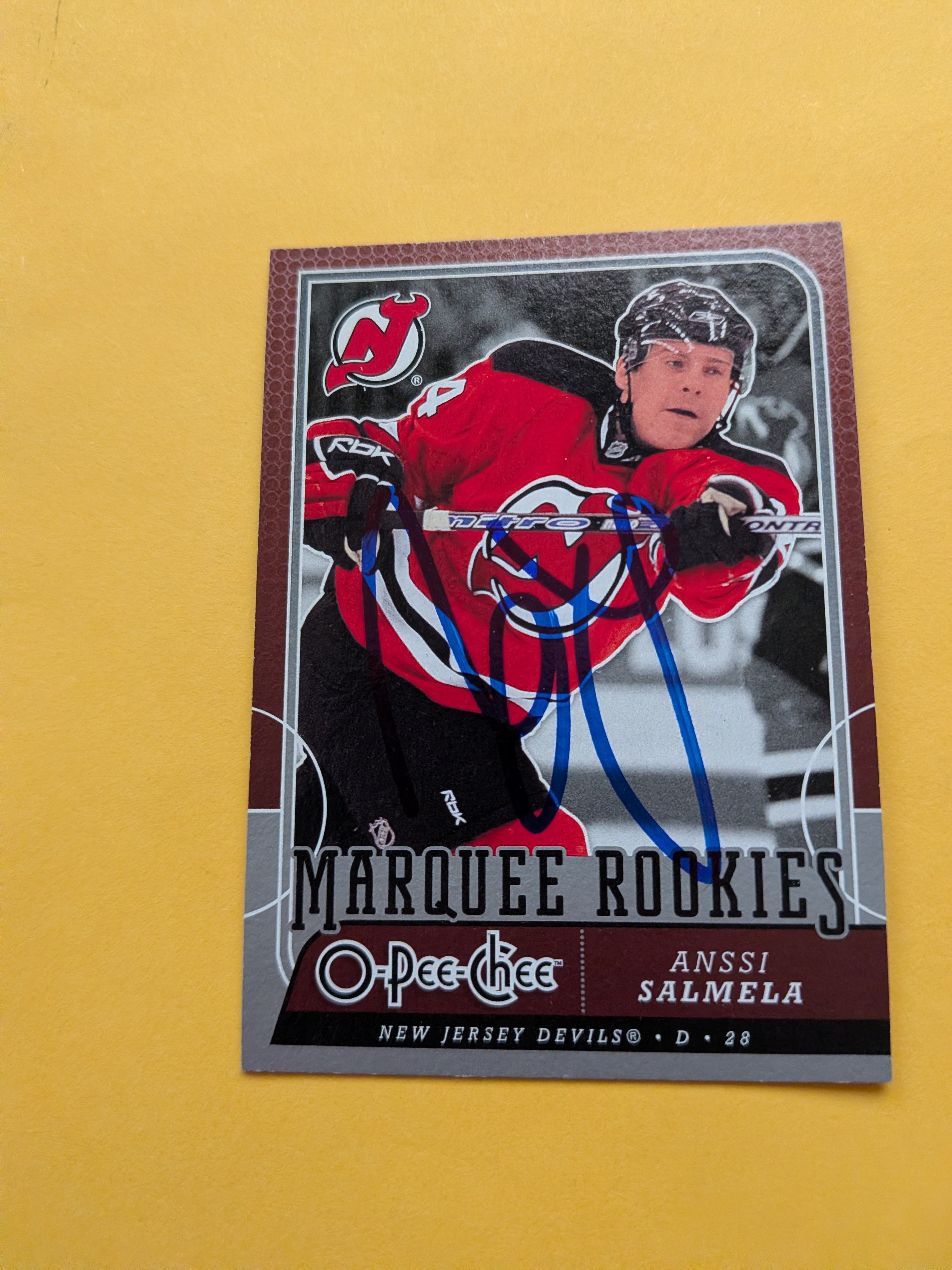 Anssi Salmela Signed New Jersey Devils Rookie Card B