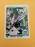 Dean Evason Signed Hartford Whalers Card B