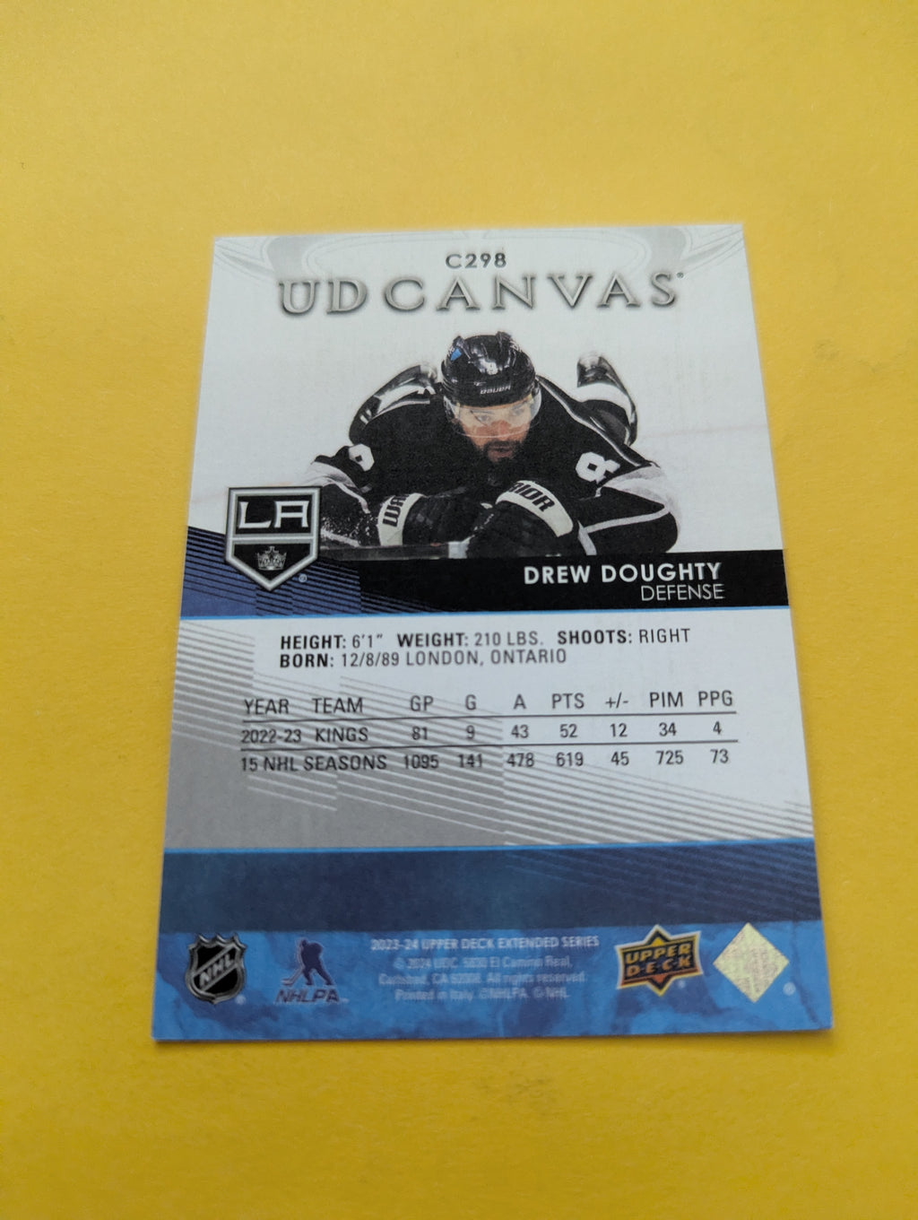 Drew Doughty 23-24 Upper Deck UD Canvas Card