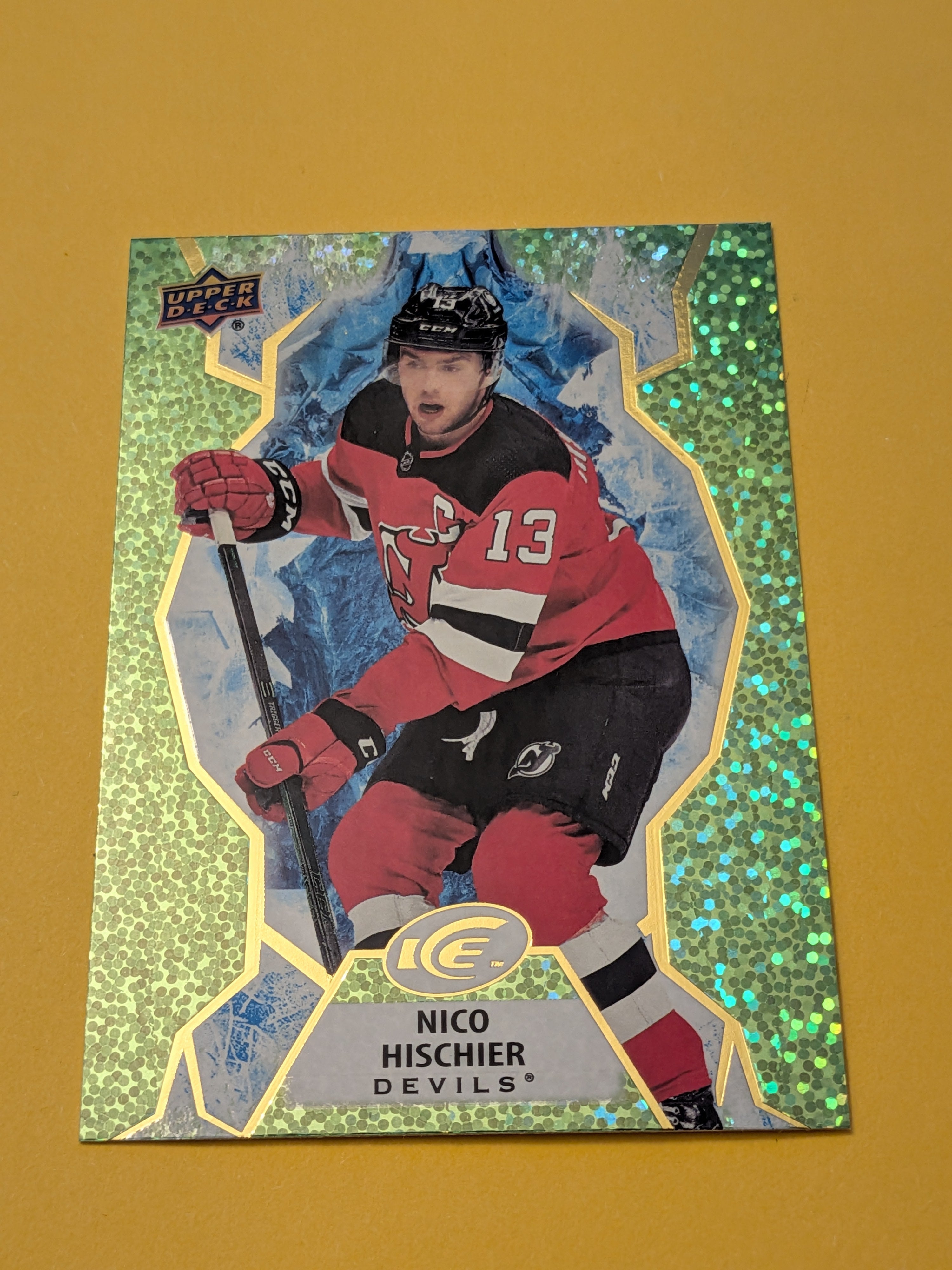 Nico Hischier 21-22 UD Ice Green Card